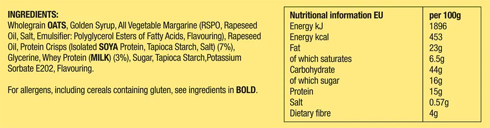 Muscle Moose Big Protein Flapjack Golden Syrup (12 x 100 g) - Image 3