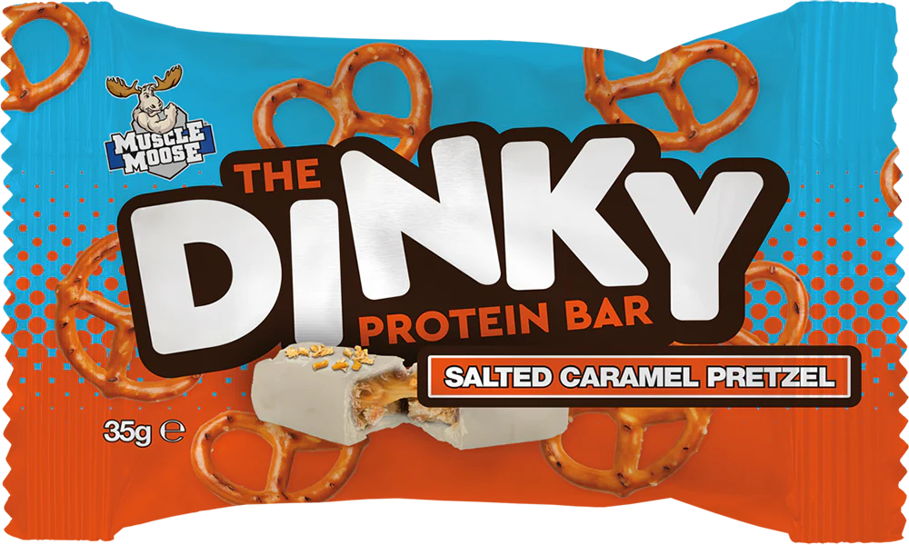 Muscle Moose The Dinky Protein Bar Salted Caramel Pretzel (12 x 35 g) - Image 2