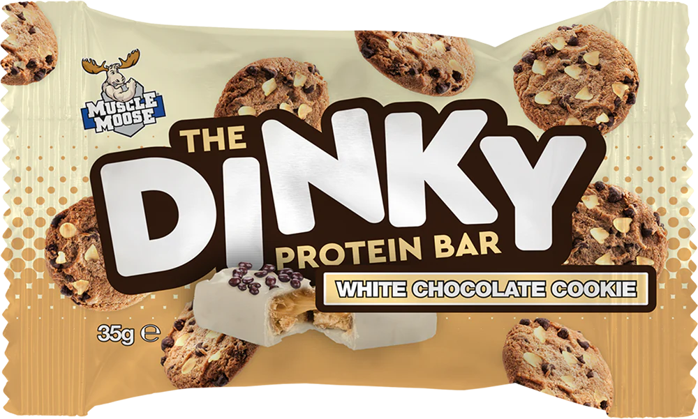 Muscle Moose The Dinky Protein Bar Cookie Chocolat blanc (12 x 35 g) - Image 2