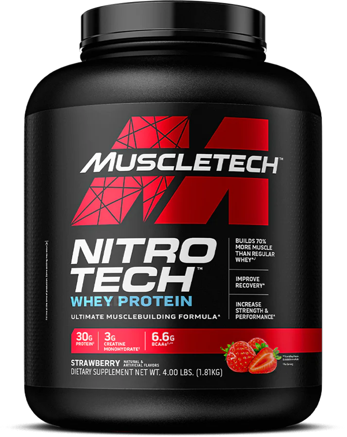 MuscleTech Nitro Tech Whey Protein Fraise (1800 g)