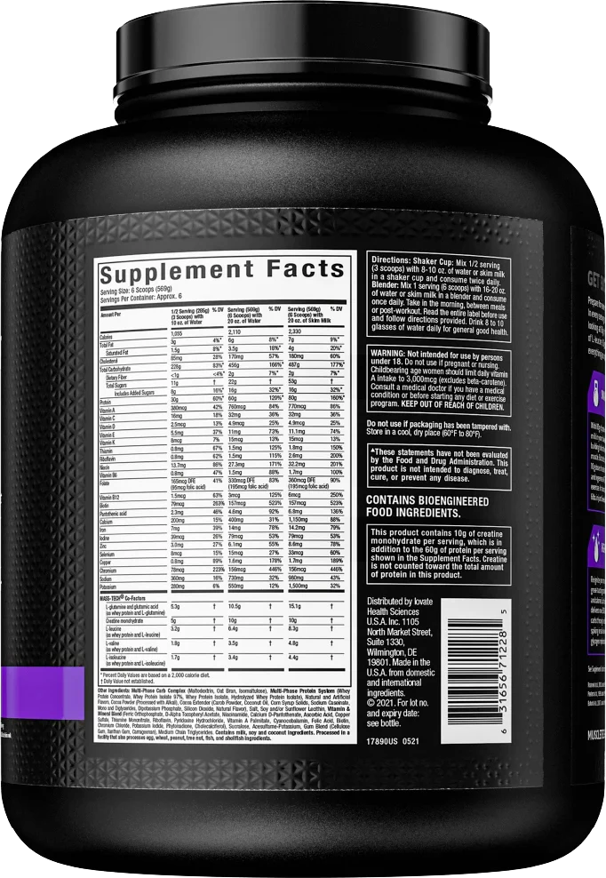 MuscleTech Performance Series Mass Tech Extreme 2000 Chocolat (2720 g) - Image 2
