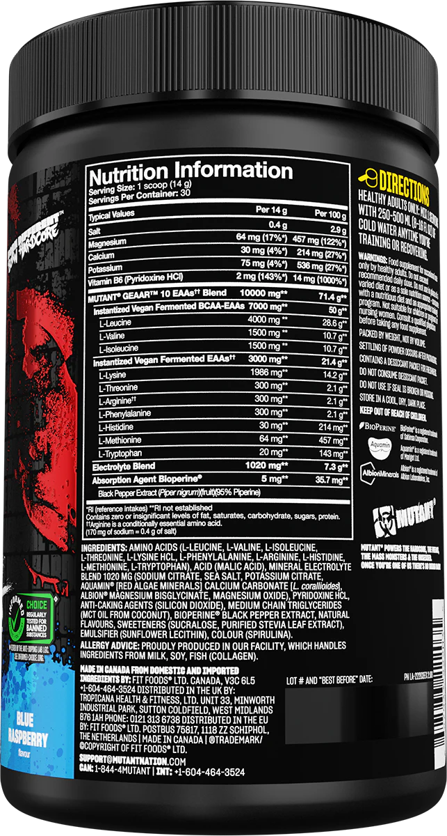 Mutant GEAAR Framboise bleue (378 g) - Image 2