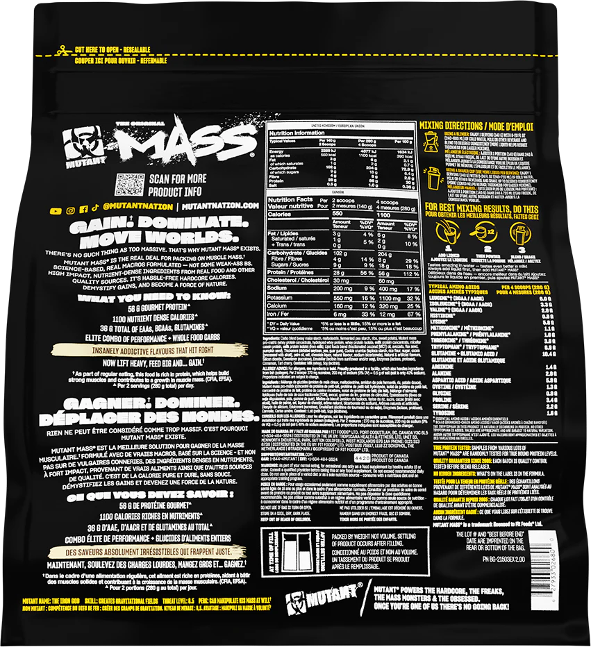 Mutant Mass Cookies and Cream (2270 g) - Image 2