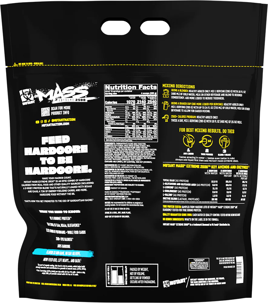 Mutant Mass Extreme 2500 Crème glacée à la vanille (5450 g) - Image 2