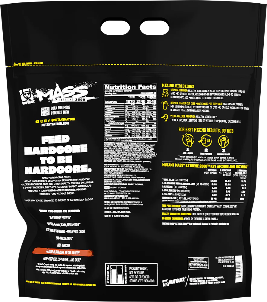 Mutant Mass Extreme 2500 Triple Chocolate (5450 g) - Image 2