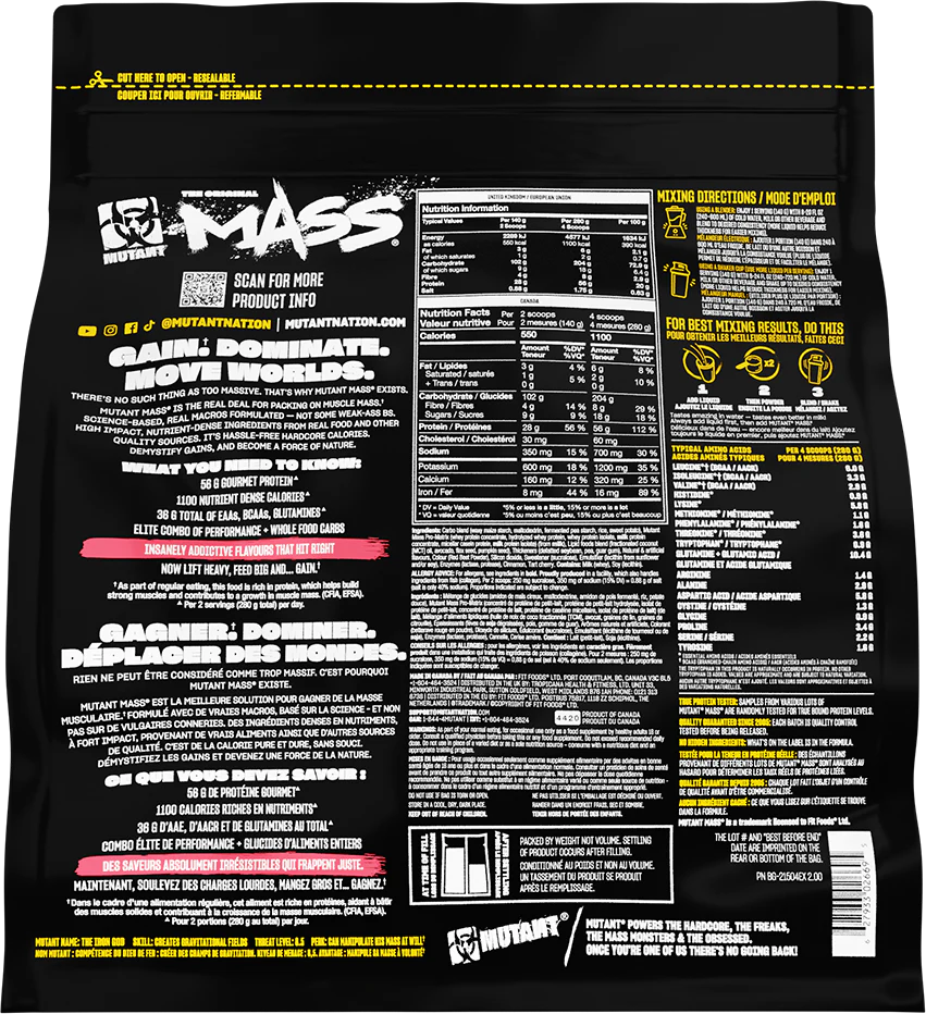 Mutant Mass Fraise Banane (2270 g) - Image 2