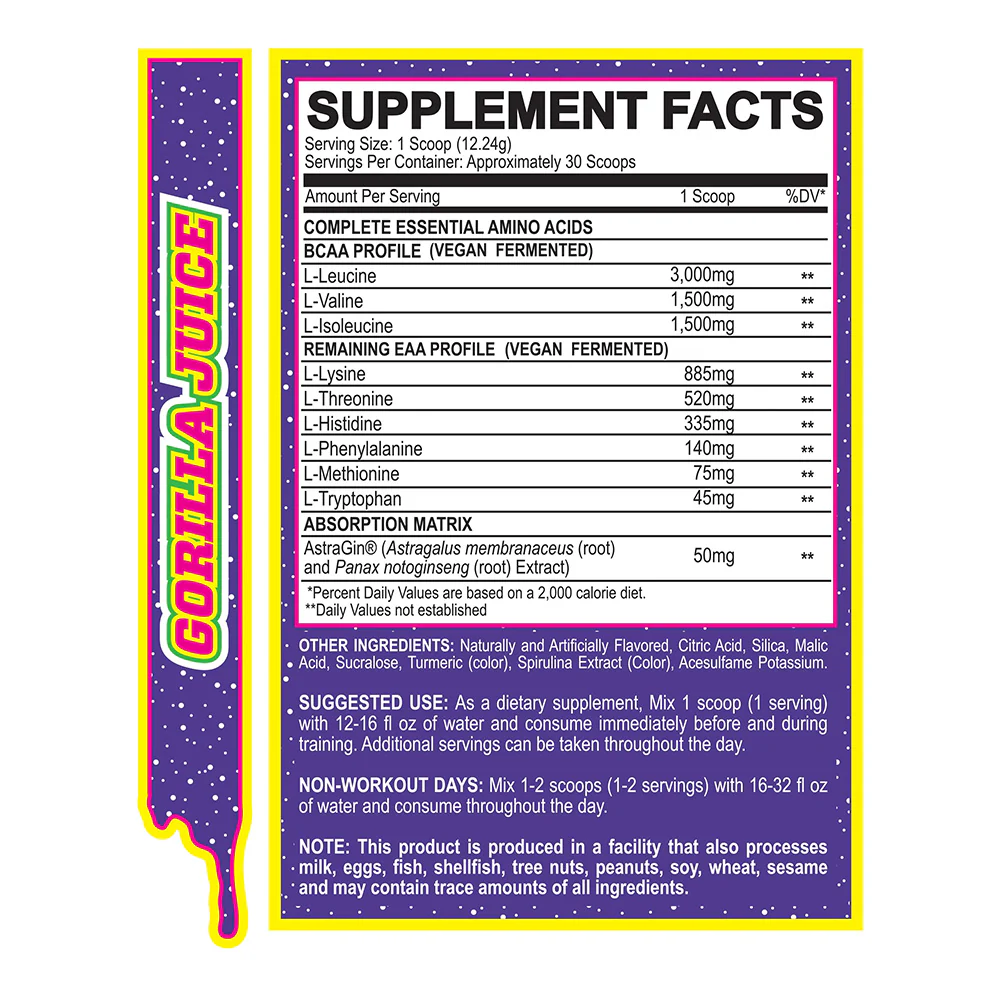MyoBlox 24/7 Aminos Gorilla Juice (30 doses) - Image 2
