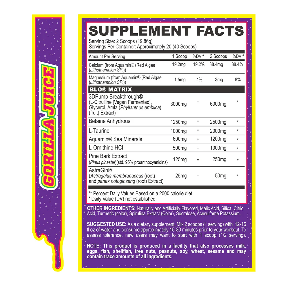 MyoBlox BLO Muscle Pump Gorilla Juice (40 doses) - Image 2