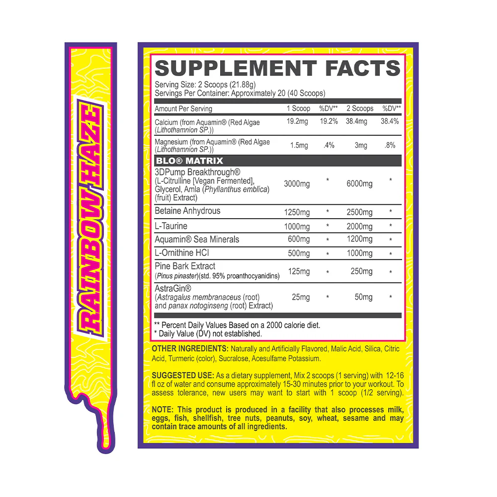 MyoBlox BLO Muscle Pump Rainbow Haze (40 doses) - Image 2