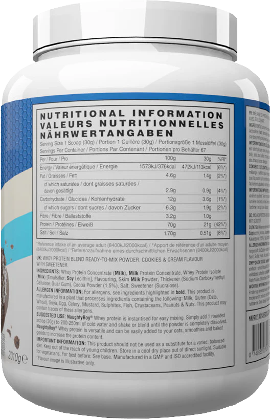 Naughty Boy Advanced Whey Cookies & Cream (2010 g) - Image 2