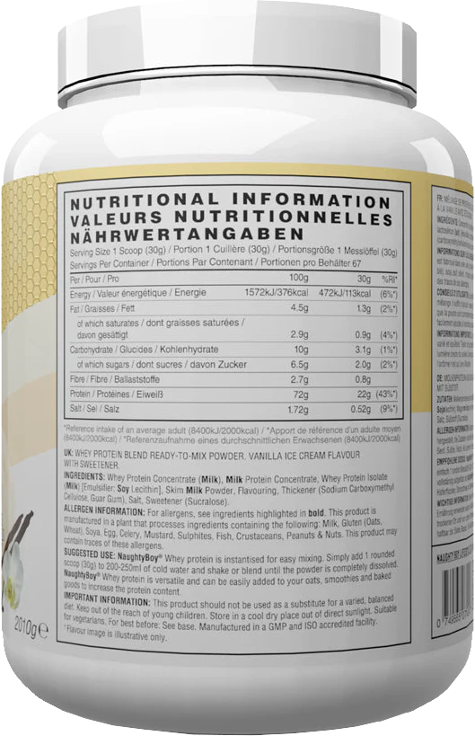 Naughty Boy Advanced Whey Crème glacée à la vanille (2010 g) - Image 2