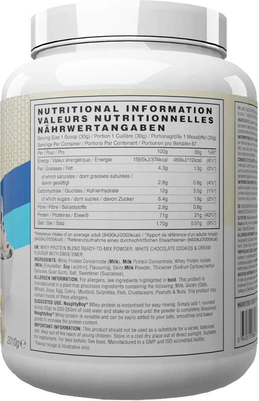 Naughty Boy Advanced Whey White Chocolate Cookies & Cream (2010 g) - Image 2