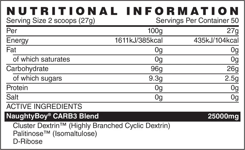 Naughty Boy Winter Soldier CARB3 Mangue & Fruit de la passion (1350 g) - Image 2