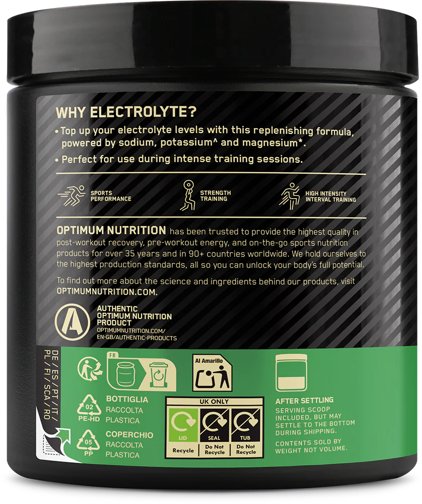 Optimum Nutrition Electrolyte Powder Citron (264 g) - Image 3