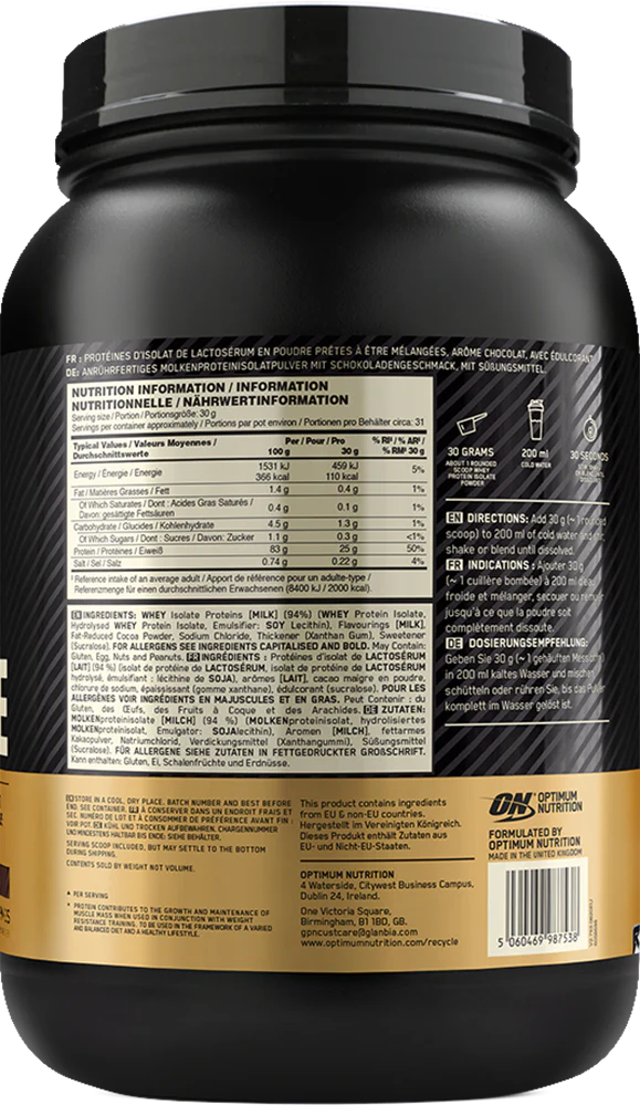 Optimum Nutrition Gold Standard 100% Isolate - Image 2