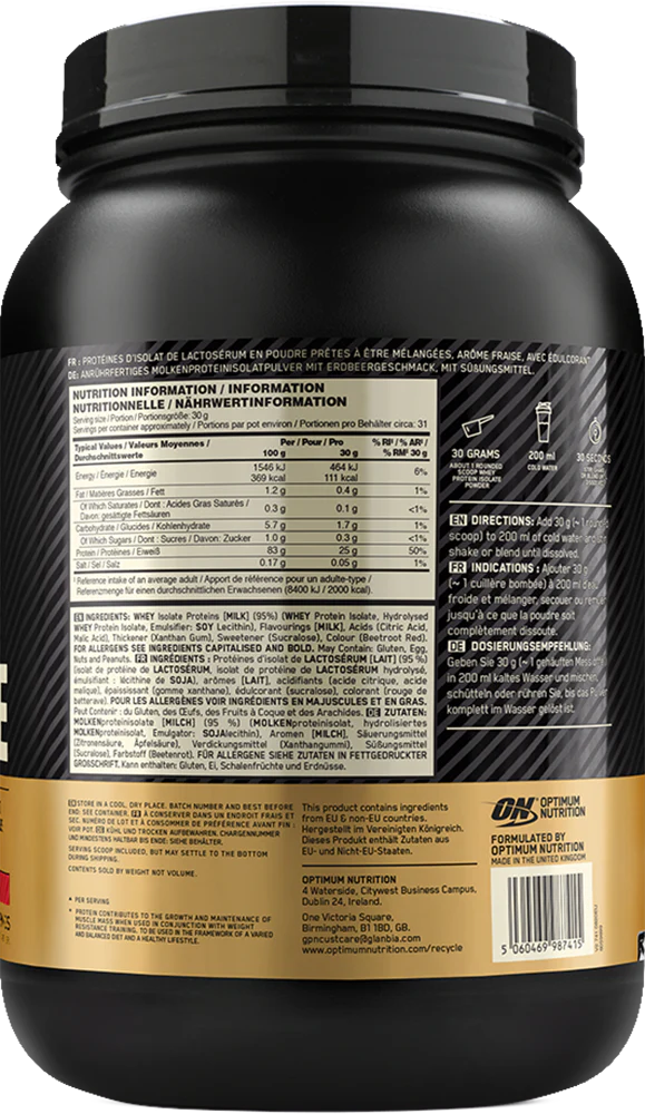 Optimum Nutrition Gold Standard 100% Isolate - Image 2
