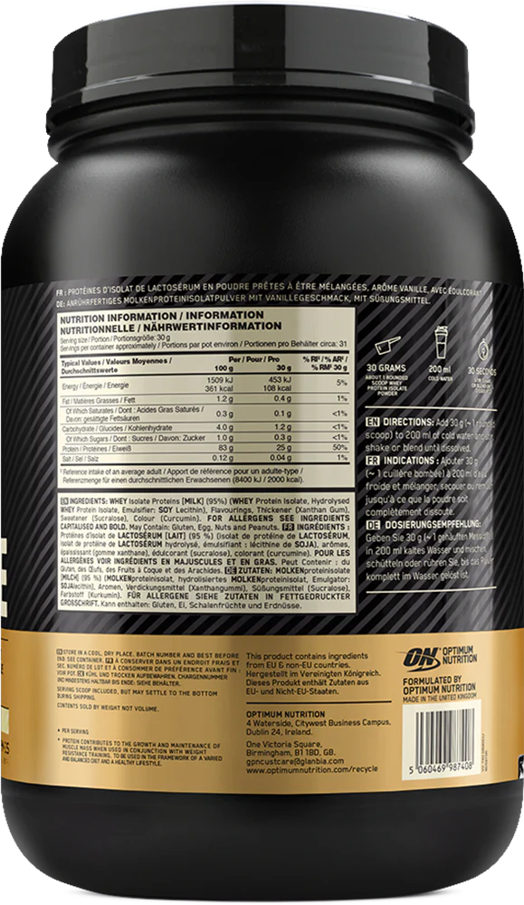 Optimum Nutrition Gold Standard 100% Isolate - Image 2