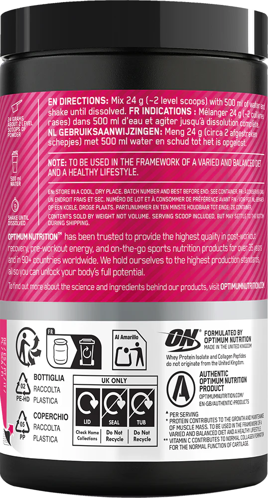 Optimum Nutrition Gold Standard Clear Whey + Collagen Apple & Raspberry (240 g) - Image 3