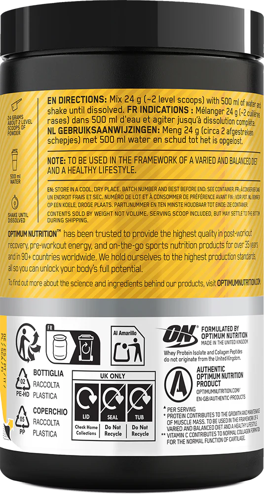 Optimum Nutrition Gold Standard Clear Whey + Collagen Summer Fruit Ice Tea (240 g) - Image 3
