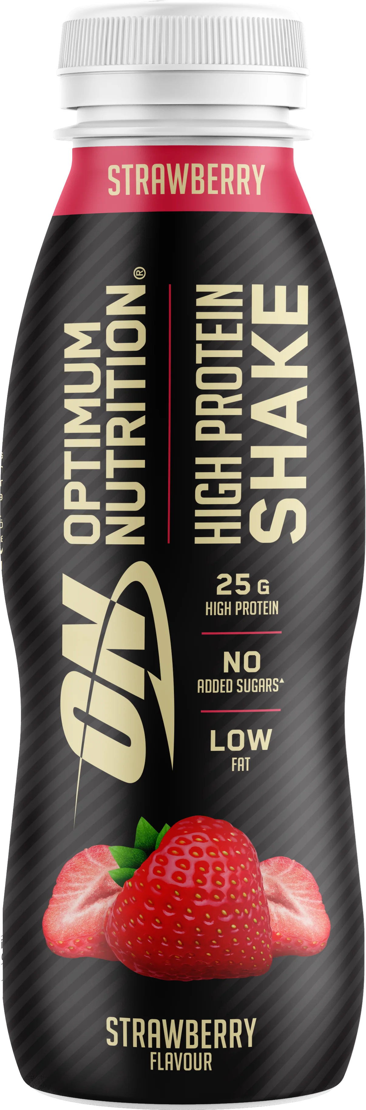 Optimum Nutrition High Protein Shake Fraise (12 x 330 ml) - Image 2