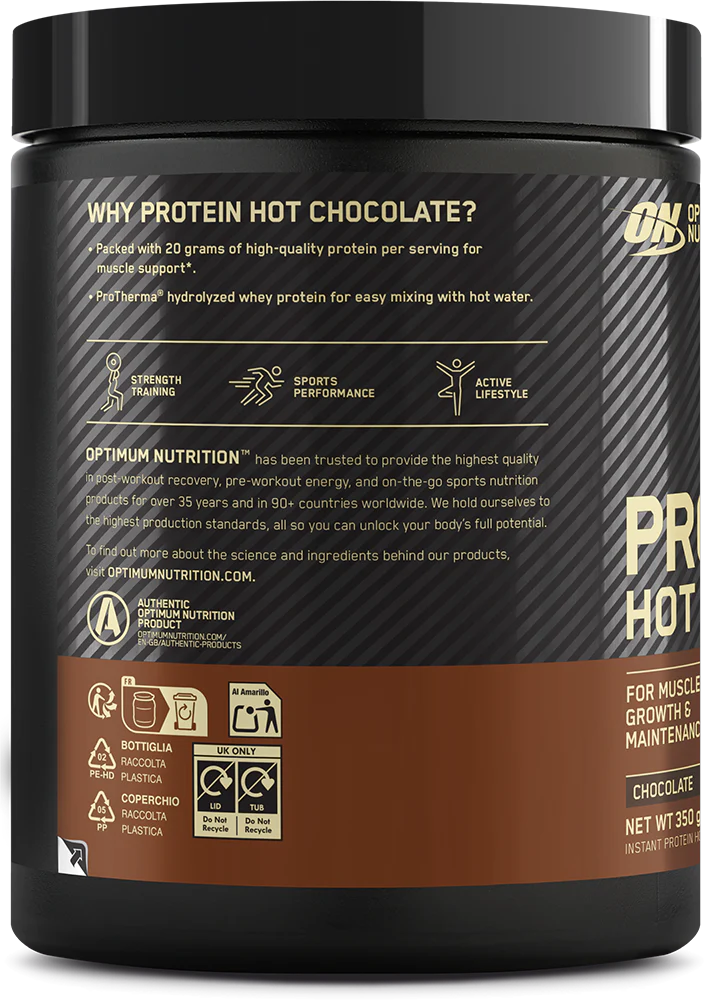 Optimum Nutrition Protein Hot Chocolate Chocolat (350 g) - Image 3