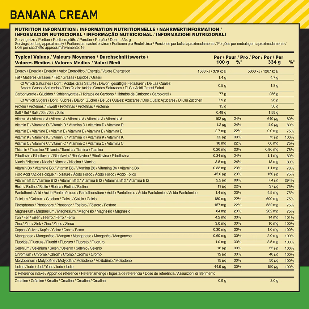 Optimum Nutrition Serious Mass Banane (5450 g) - Image 2