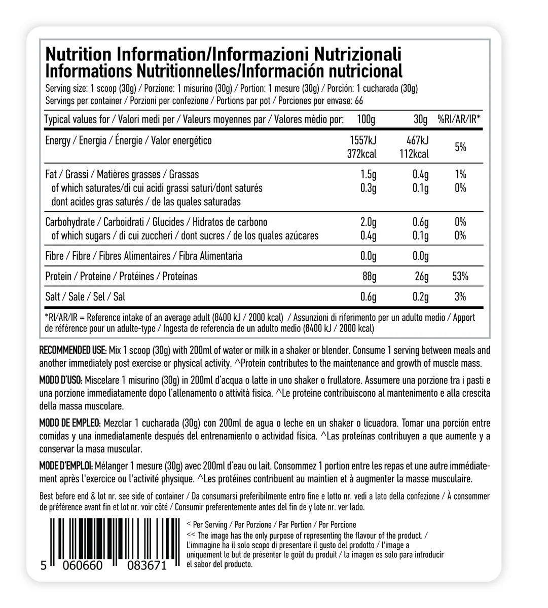 PER4M Isolate Zero Chocolat blanc Noisette (900 g) - Image 2