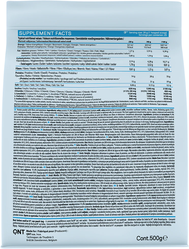 QNT Light Digest Whey Protein Vanille (500 g) - Image 2