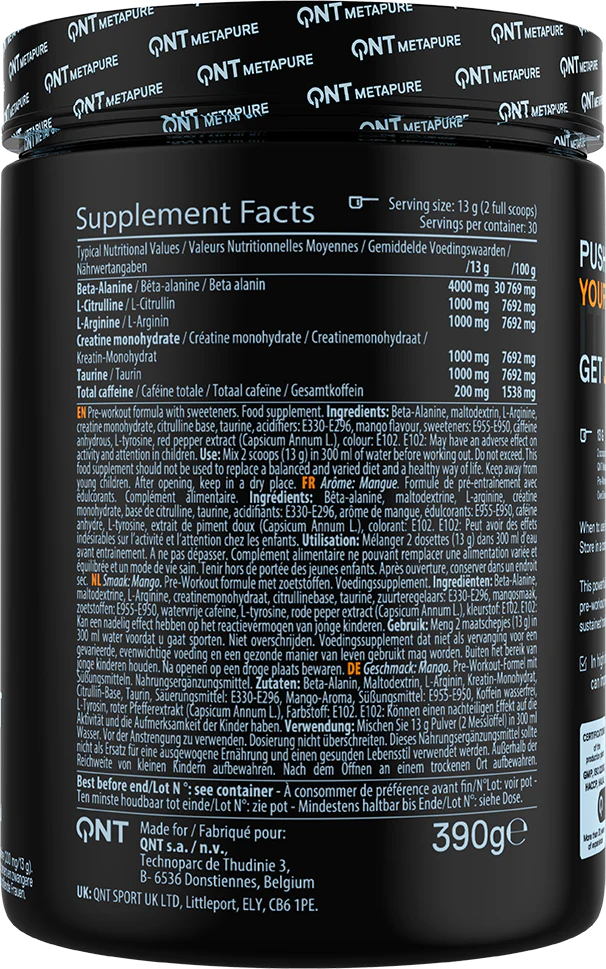 QNT Overdrive Pre-Workout Mango Massacre (390 g) - Image 2