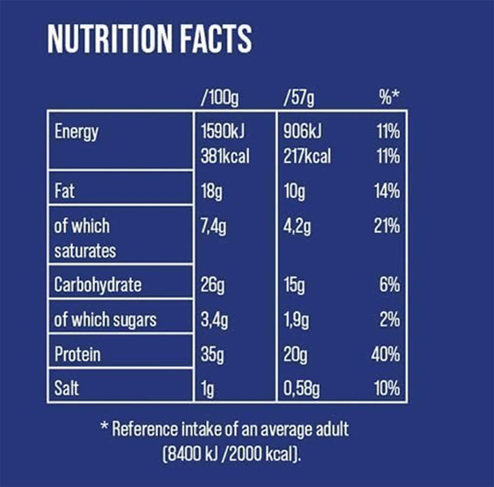Snickers HiProtein Low Sugar Bar Original (12 x 57 g) - Image 3