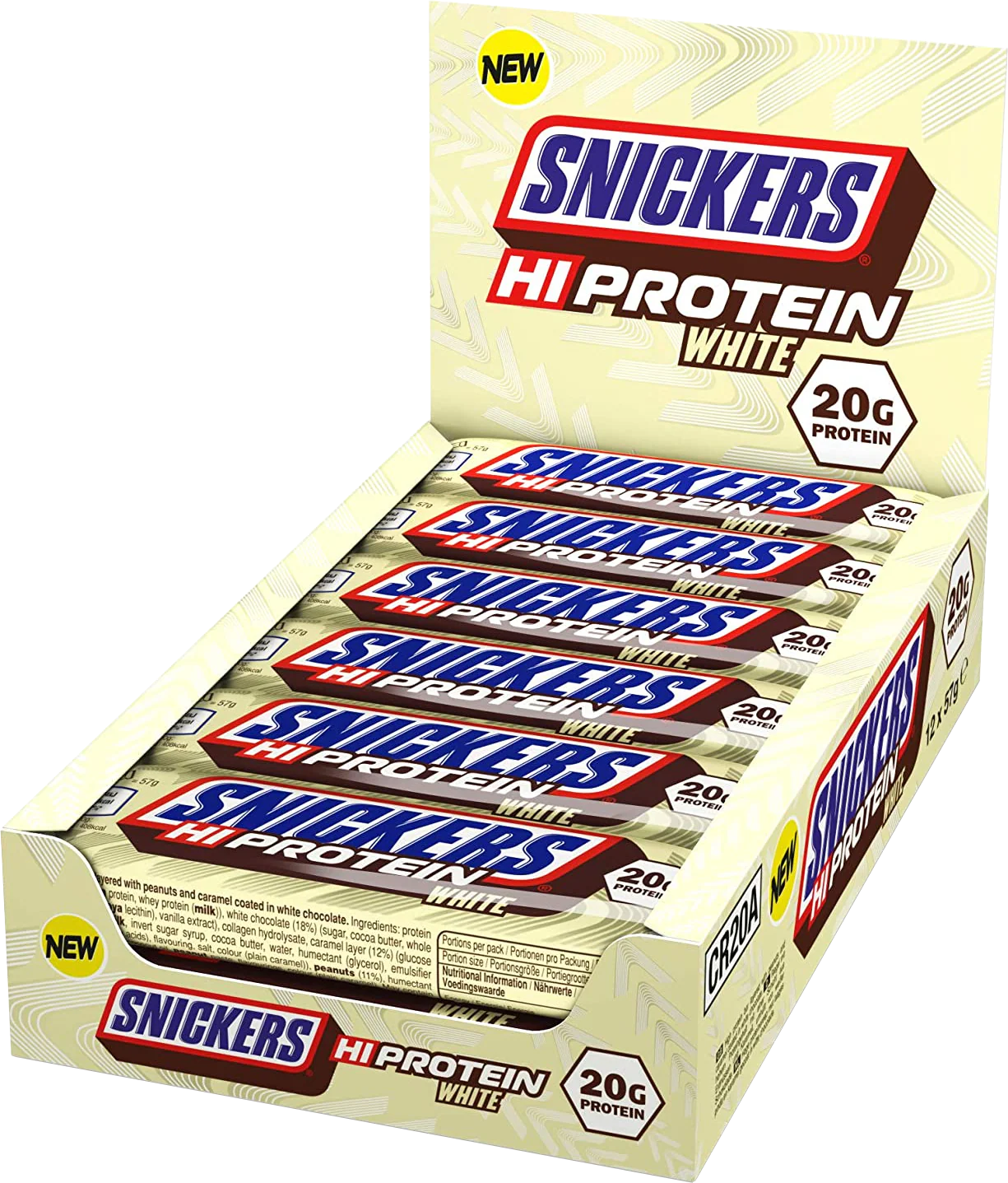 Snickers HiProtein White Bar (12 x 55 g)