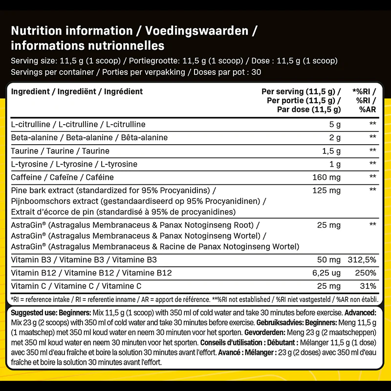 Supspace Lift-off Pre-workout Framboise bleue (345 g) - Image 3