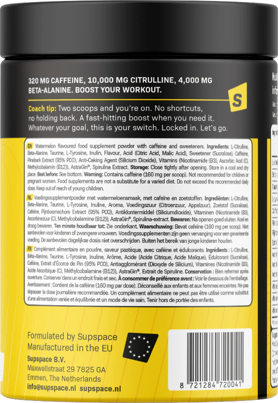 Supspace Lift-off Pre-workout Pastèque (345 g) - Image 2