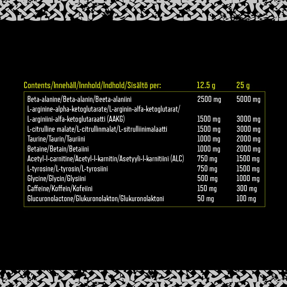 Viking Power Thor's Hammer Pre-workout Lemon Rive (500 g) - Image 2