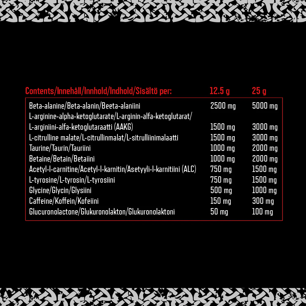 Viking Power Thor's Hammer Pre-workout Strawberry Storm (500 g) - Image 2