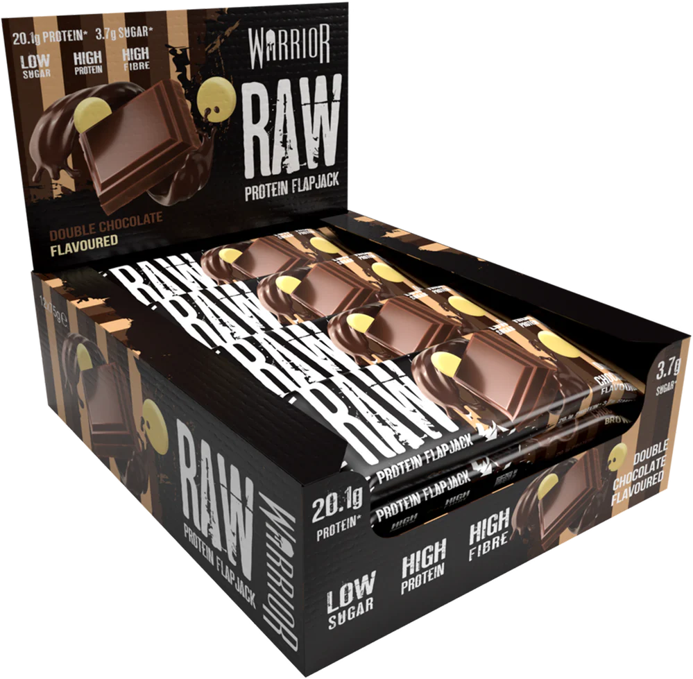 Warrior Raw Protein Flapjack Double Chocolate (12 x 75 g)