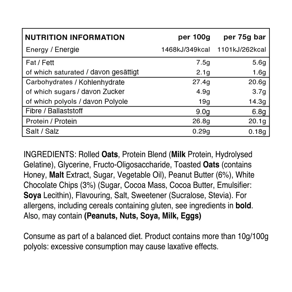 Warrior Raw Protein Flapjack Peanut Butter Cup (12 x 75 g) - Image 2