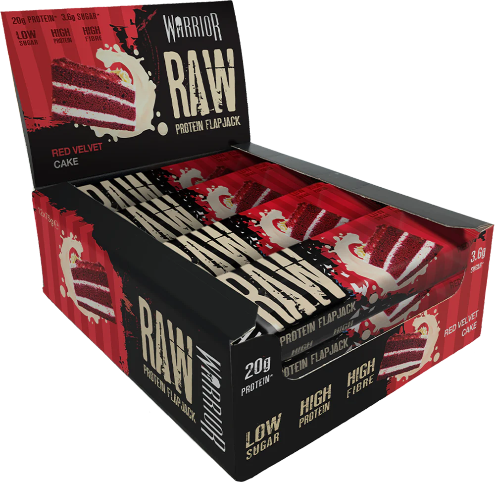 Warrior Raw Protein Flapjack Red Velvet Cake (12 x 75 g)