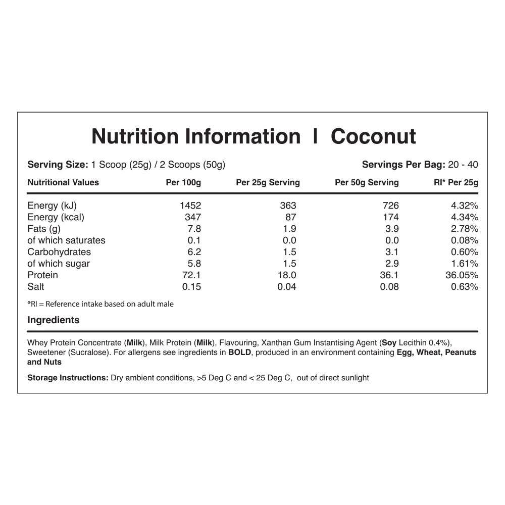 Warrior Whey Noix de Coco (1000 g) - Image 2