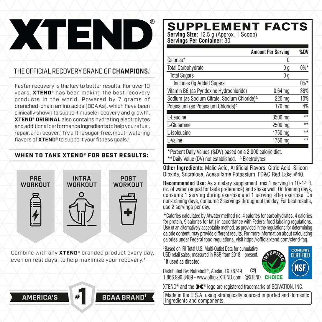 Xtend BCAA Pomme verte (375 g) - Image 2
